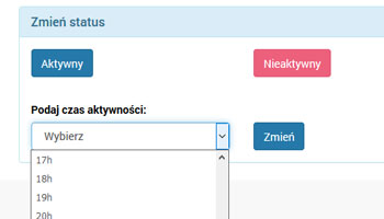 czas aktywnosci