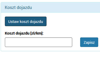 koszt dojazdu
