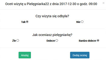 oceny pielęgniarek