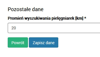 promien wyszukiwania